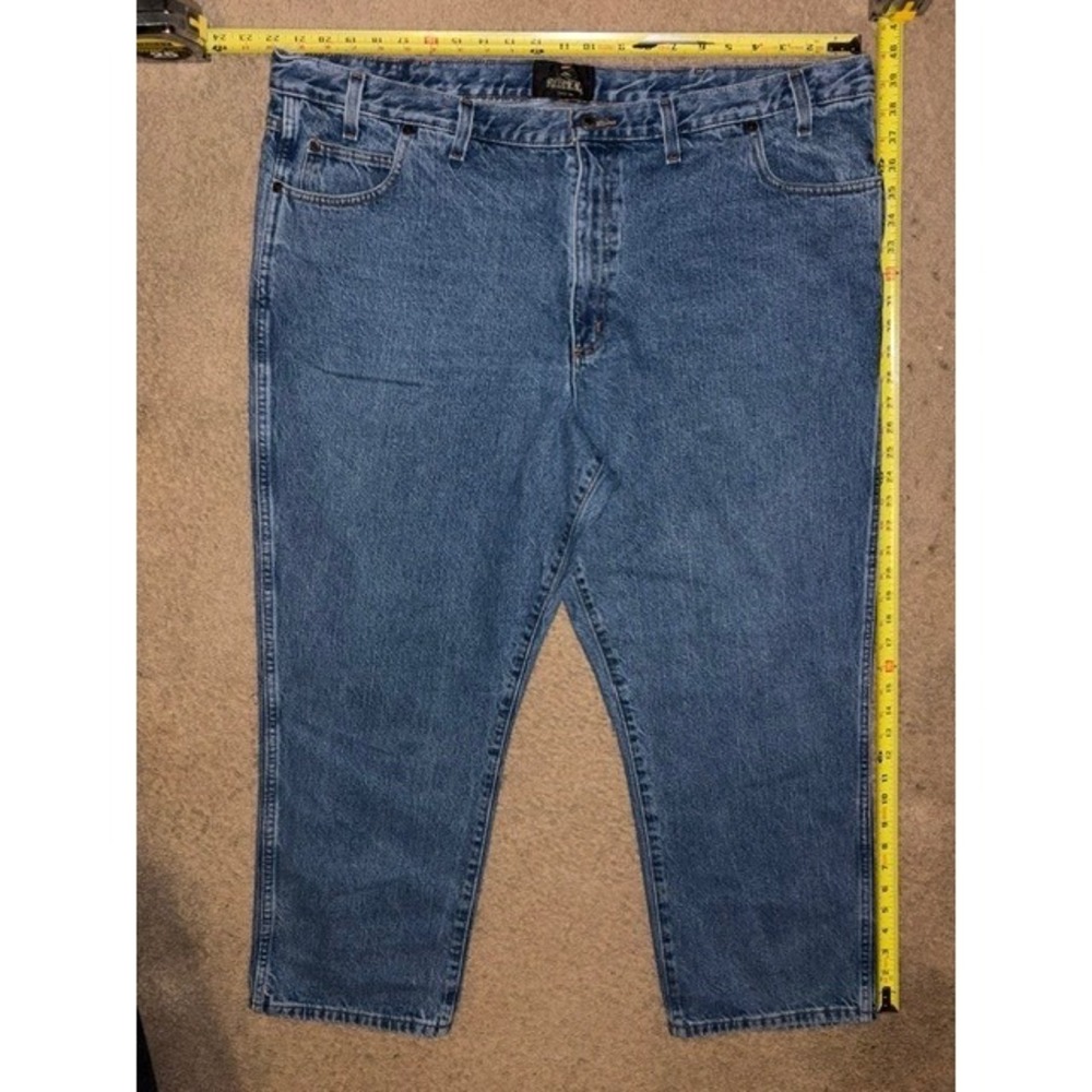 RedHead Mens Classic Fit Straight Leg Blue Jeans Medium Wash 46x30 T02-24‎